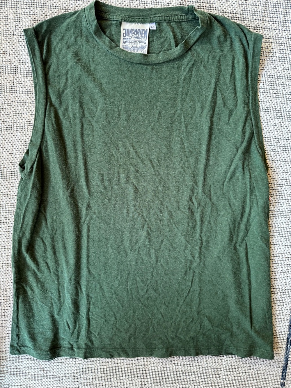 Jungmaven Olive Green Sleeveless Tank Top